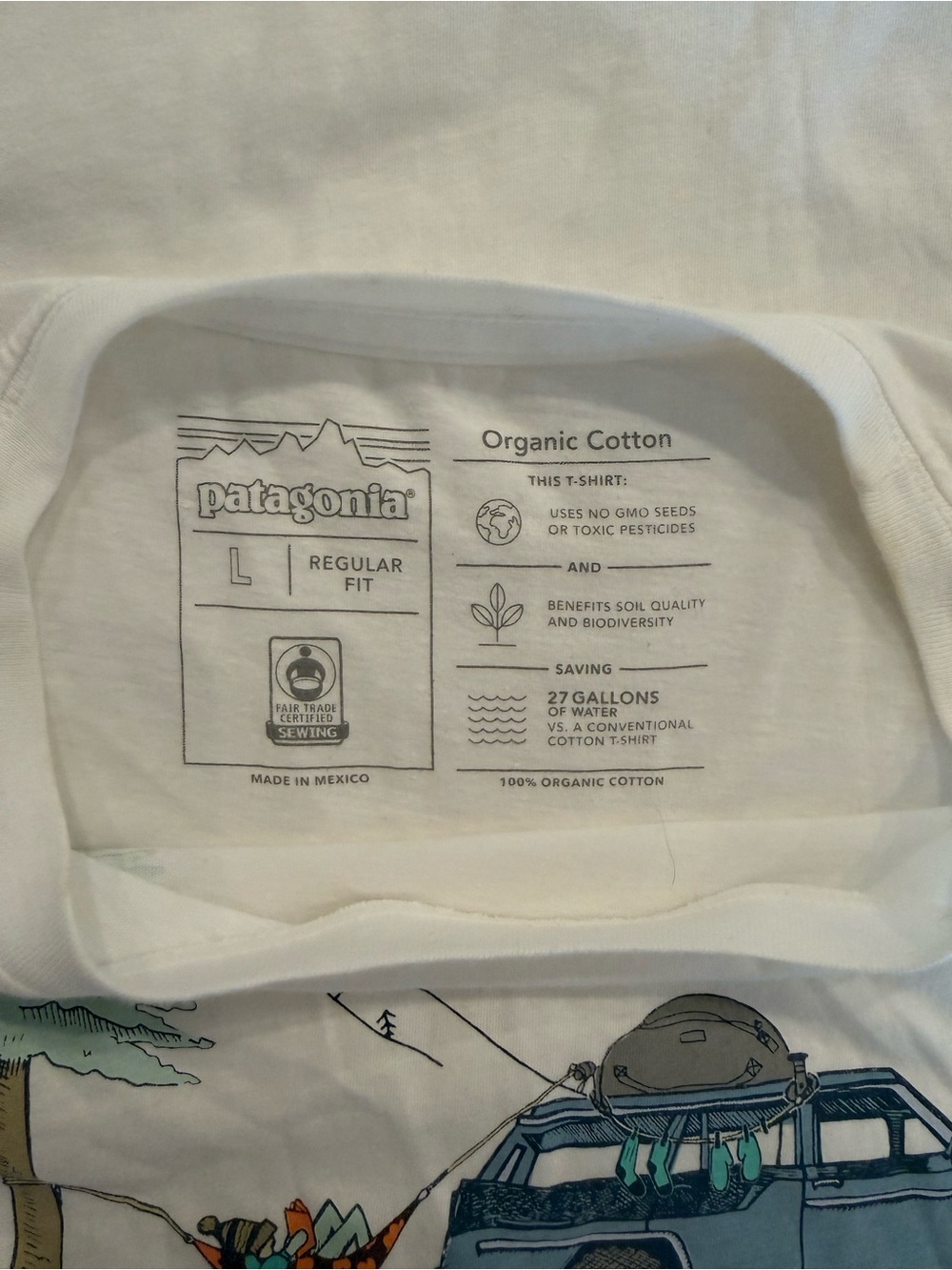 Patagonia White 'Live Simply' Graphic Short Sleeve Tee - Picture 4 of 7